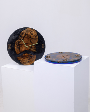 Wall Clock - Black Wood